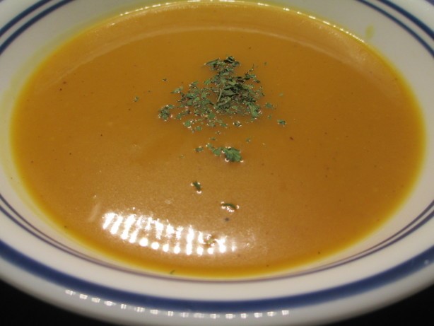 American Curry Ginger Butternut Squash Soup Appetizer