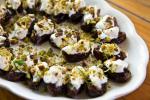 Dates With Cream and Chopped Pistachios Recipe recipe