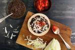 American Soft Black Bean Tacos With Salsa and Cabbage Recipe Appetizer