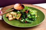 American Stirfried Cabbage Tofu and Red Pepper Recipe Dinner