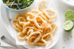 Canadian Spiced Coconut Calamari With Zesty Green Salad Recipe Appetizer