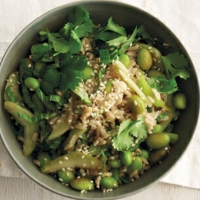 Chinese Brown Rice Edamame and Cilantro Salad Appetizer