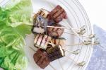 Canadian Lamb Zucchini And Vine Leaf Skewers With Feta And A Sumac Dressing Recipe Appetizer