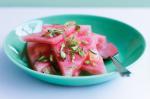 Canadian Watermelon Salad With Glace Ginger Syrup Recipe Dessert