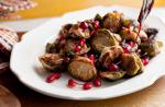 British Roasted Brussels Sprouts With a Pomegranate Reduction Recipe Dessert