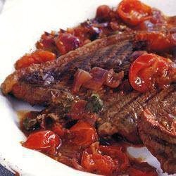 French Steak with Puttanescasaus Appetizer