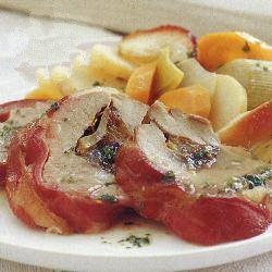 French Stuffed Pork Tenderloin with Prunes Appetizer