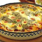 French Clafoutis with Goat Cheese and Cherry Tomatoes Appetizer