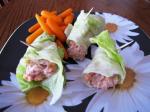 American Tuna Salad Roll Ups fast Light Lowcarb Snack Appetizer