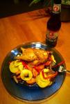 British Drunken Cornish Game Hen Dinner