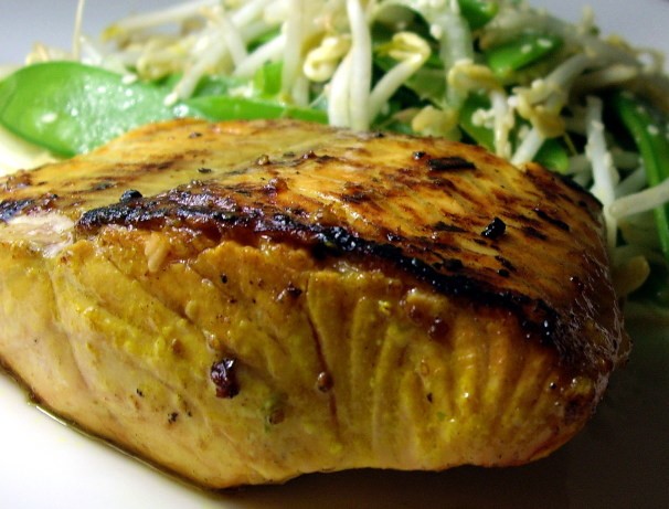 American Lime Infused Atlantic Salmon With Asian Salad Dessert