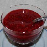 American Raspberry Sauce Without Cooking Appetizer