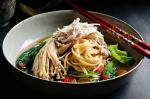 Sakepoached Chicken With Soba Noodles Recipe recipe