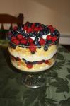 American Fruity Chocolate Cake Trifle Dessert