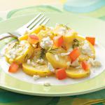 British Summer Squash and Tomato Side Dish with Feta Appetizer