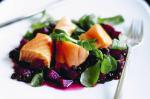 American Salmon With Redwine Lentils And Beetroot Recipe Dinner