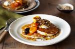 British Buttermilk Bran Pancakes With Poached Winter Fruit Recipe Dessert
