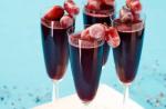 British Sparkling Shiraz Jelly with Frosted Grapes Dessert