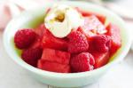 Canadian Watermelon And Raspberry Salad With Mascarpone Recipe Dessert