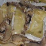 British Flammkuchen with Mushrooms and Camembert Appetizer