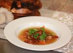 Japanese Fall Mushroom and Prawn Soup with Lemongrass and Ginger Appetizer