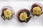 Japanese Scallops With Japanese Cucumber Dressing Recipe Appetizer