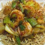 Asian Lo Mein Noodles with Shrimp Alcohol