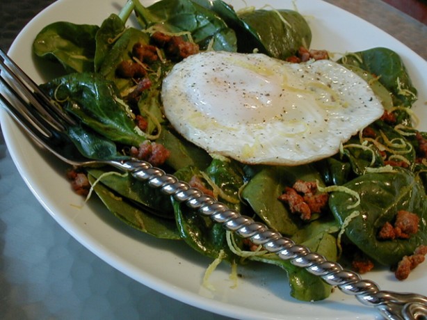 American Warm Spinach and Sausage Salad Appetizer