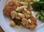 American Chicken Piccata With Green Onions and Mushrooms country Style Dinner