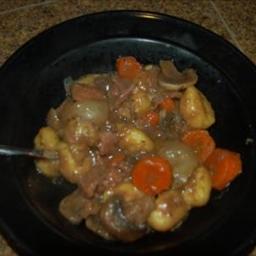 American Beef Stew with Potato Dumplings Soup