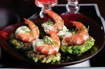 American Pea Fritters With Prawns and Mint Cream Recipe Appetizer