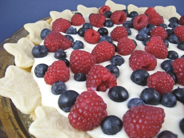 American Raspberry Blueberry Star Tart Dessert