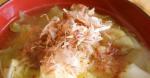 American My Fathers Recipe for Spring Cabbage Miso Soup Appetizer