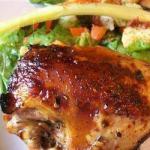 American Baked Chicken with Marinade Herbs and Balsamic Vinegar Appetizer