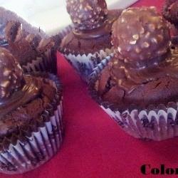 American Ferrero Rocher Cupcakes with Nutella Filling Dessert