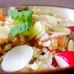 American Vegan Quinoa Salad with Vegetable Appetizer
