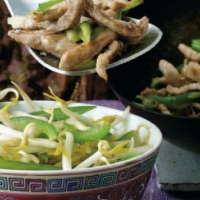 Chinese Stir-fried Bean Sprouts with Shredded Pork Appetizer