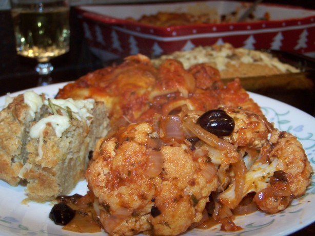 Greek Cauliflower and Olives greece Dinner