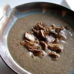 British Soup from Chanterelles and Mushrooms Appetizer