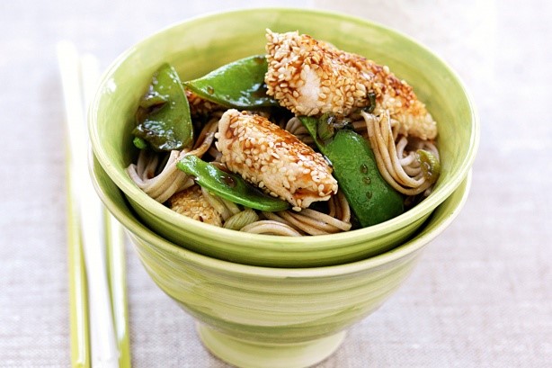 American Sesame Chicken With Soba Noodles Recipe Dinner