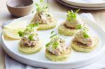American Pikelets With Hotsmoked Salmon Recipe Appetizer