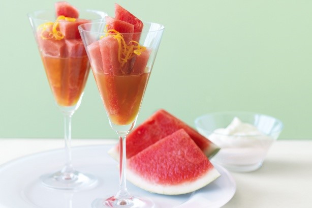 American Watermelon In Orange Syrup Recipe Dessert