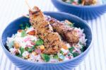 American Beef Skewers With Coriander And Cashew Pilaf Recipe Dinner