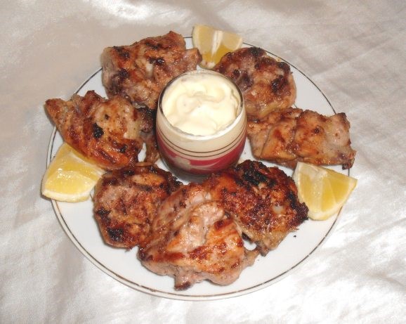 Lebanese Farrouj Meshwi  Lebanese Garlic Chicken Appetizer