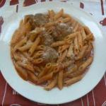 Italian Pens with Meatballs Appetizer