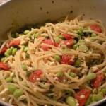 American Linguine with Edamame and Tomatoes Alcohol