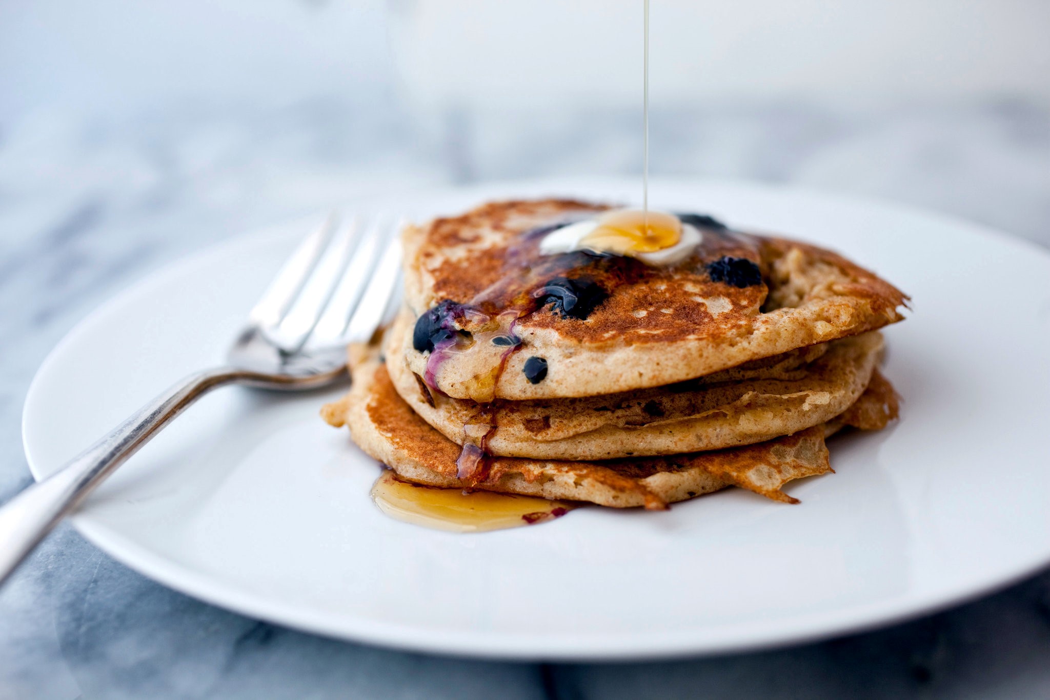 American Oatmeal Buttermilk Blueberry Pancakes Recipe Dessert