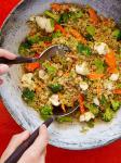 American Marcus Samuelssons Quinoa with Broccoli Cauliflower and Toasted Coconut Recipe Appetizer