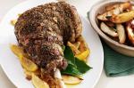 American Greek Roast Lamb With Lemon Potatoes And Broad Beans Recipe Dinner