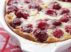 French Seasonal Fruit Clafoutis Dessert